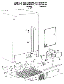Unit Parts parts for Kenmore Refrigerator 363.9420580 (3639420580, 363 9420580) from AppliancePartsPros.com