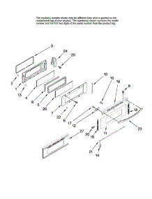 Upper Door Parts parts for Kenmore Range 665.98003701 (66598003701, 665 98003701) from AppliancePartsPros.com