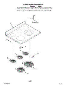 Cooktop Parts parts for Kenmore Range 665.98013700 (66598013700, 665 98013700) from AppliancePartsPros.com