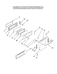 Upper Door Parts parts for Kenmore Range 665.98013801 (66598013801, 665 98013801) from AppliancePartsPros.com