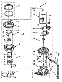 Pump And Motor Parts parts for Kenmore Dishwasher 665.KUDI23BWH0 (665KUDI23BWH0, 665 KUDI23BWH0) from AppliancePartsPros.com