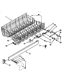 Upper Rack And Track Parts parts for Kenmore Dishwasher 665.KUDI23BWH0 (665KUDI23BWH0, 665 KUDI23BWH0) from AppliancePartsPros.com