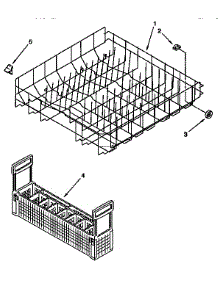 Lower Rack Parts parts for Kenmore Dishwasher 665.KUDI23BWH0 (665KUDI23BWH0, 665 KUDI23BWH0) from AppliancePartsPros.com
