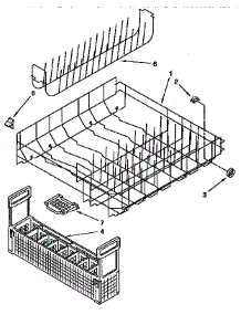 Lower Rack Parts parts for Kenmore Dishwasher 665.KUDS23HB0 (665KUDS23HB0, 665 KUDS23HB0) from AppliancePartsPros.com