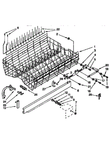 Upper Rack And Track Parts parts for Kenmore Dishwasher 665.KUDS23HB0 (665KUDS23HB0, 665 KUDS23HB0) from AppliancePartsPros.com