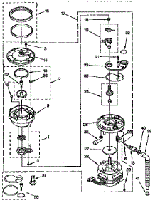 Pump And Motor Parts parts for Kenmore Dishwasher 665.KUDS23HB0 (665KUDS23HB0, 665 KUDS23HB0) from AppliancePartsPros.com
