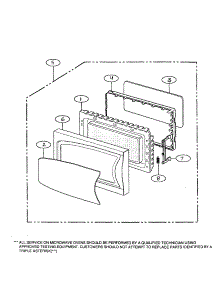 Door parts for Kenmore Microwave 721.60102000 (72160102000, 721 60102000) from AppliancePartsPros.com