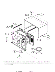 Oven Cavity parts for Kenmore Microwave 721.60109000 (72160109000, 721 60109000) from AppliancePartsPros.com