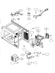 Unit parts for Kenmore Microwave 721.60282000 (72160282000, 721 60282000) from AppliancePartsPros.com