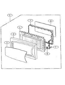 Door parts for Kenmore Microwave 721.60282000 (72160282000, 721 60282000) from AppliancePartsPros.com