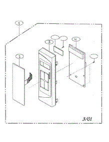 Control Panel parts for Kenmore Microwave 721.60282000 (72160282000, 721 60282000) from AppliancePartsPros.com