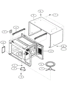 Oven Cavity parts for Kenmore Microwave 721.61102100 (72161102100, 721 61102100) from AppliancePartsPros.com
