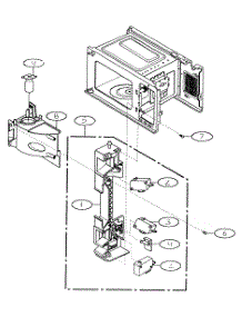 Suction Guide parts for Kenmore Microwave 721.61109100 (72161109100, 721 61109100) from AppliancePartsPros.com