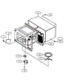 Cabinet Parts parts for Kenmore Microwave 721.61282000 (72161282000, 721 61282000) from AppliancePartsPros.com