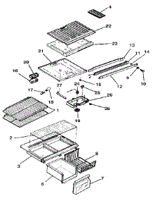 Cabinet parts for Kenmore Refrigerator 253.9618161 (2539618161, 253 9618161) from AppliancePartsPros.com