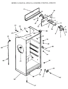 Cabinet parts for Kenmore Refrigerator 253.9629110 (2539629110, 253 9629110) from AppliancePartsPros.com