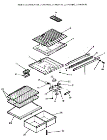 Cabinet parts for Kenmore Refrigerator 253.9629112 (2539629112, 253 9629112) from AppliancePartsPros.com