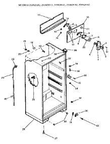 Cabinet parts for Kenmore Refrigerator 253.9629192 (2539629192, 253 9629192) from AppliancePartsPros.com