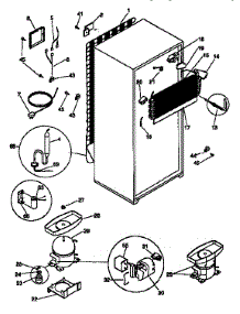 Unit Parts parts for Kenmore Refrigerator 253.9631011 (2539631011, 253 9631011) from AppliancePartsPros.com