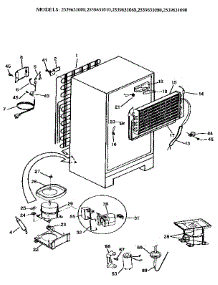 Unit parts for Kenmore Refrigerator 253.9631090 (2539631090, 253 9631090) from AppliancePartsPros.com