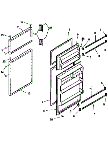 Doors parts for Kenmore Refrigerator 253.9639001 (2539639001, 253 9639001) from AppliancePartsPros.com