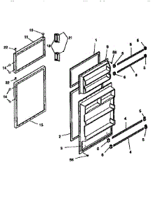 Door parts for Kenmore Refrigerator 253.9639002 (2539639002, 253 9639002) from AppliancePartsPros.com