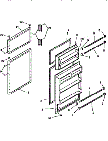 Door parts for Kenmore Refrigerator 253.9639003 (2539639003, 253 9639003) from AppliancePartsPros.com