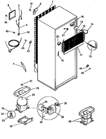 Unit Parts parts for Kenmore Refrigerator 253.9639003 (2539639003, 253 9639003) from AppliancePartsPros.com