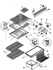 Liner parts for Kenmore Refrigerator 253.9639013 (2539639013, 253 9639013) from AppliancePartsPros.com