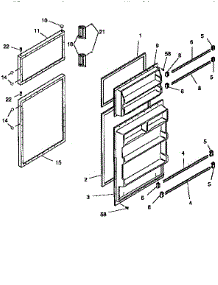 Door parts for Kenmore Refrigerator 253.9639013 (2539639013, 253 9639013) from AppliancePartsPros.com