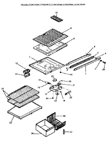 Cabinet parts for Kenmore Refrigerator 253.9639080 (2539639080, 253 9639080) from AppliancePartsPros.com