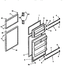 Door parts for Kenmore Refrigerator 253.9639082 (2539639082, 253 9639082) from AppliancePartsPros.com