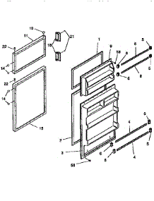 Door parts for Kenmore Refrigerator 253.9639083 (2539639083, 253 9639083) from AppliancePartsPros.com