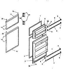 Door parts for Kenmore Refrigerator 253.9639091 (2539639091, 253 9639091) from AppliancePartsPros.com