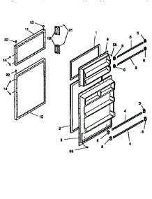 Door parts for Kenmore Refrigerator 253.9639092 (2539639092, 253 9639092) from AppliancePartsPros.com