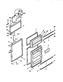 Door parts for Kenmore Refrigerator 253.9658001 (2539658001, 253 9658001) from AppliancePartsPros.com