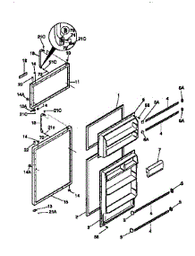 Doors parts for Kenmore Refrigerator 253.9658080 (2539658080, 253 9658080) from AppliancePartsPros.com