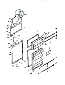 Door parts for Kenmore Refrigerator 253.9658081 (2539658081, 253 9658081) from AppliancePartsPros.com