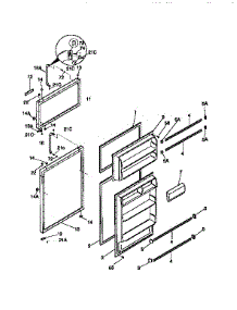 Door parts for Kenmore Refrigerator 253.9658091 (2539658091, 253 9658091) from AppliancePartsPros.com