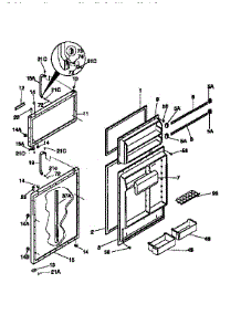 Door parts for Kenmore Refrigerator 253.9658490 (2539658490, 253 9658490) from AppliancePartsPros.com
