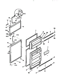 Door parts for Kenmore Refrigerator 253.9668000 (2539668000, 253 9668000) from AppliancePartsPros.com