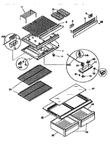 Shelves And Accessories parts for Kenmore Refrigerator 253.9668001 (2539668001, 253 9668001) from AppliancePartsPros.com