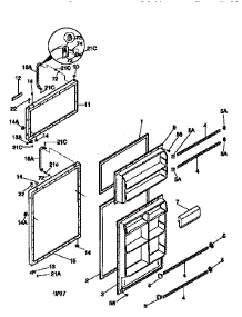 Doors parts for Kenmore Refrigerator 253.9668012 (2539668012, 253 9668012) from AppliancePartsPros.com