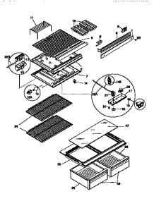 Shelves And Accessories parts for Kenmore Refrigerator 253.9668012 (2539668012, 253 9668012) from AppliancePartsPros.com