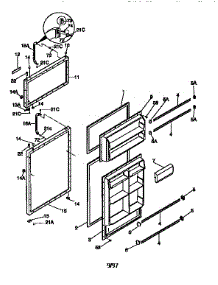 Doors parts for Kenmore Refrigerator 253.9668082 (2539668082, 253 9668082) from AppliancePartsPros.com