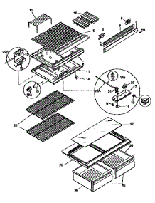 Shelves And Accessories parts for Kenmore Refrigerator 253.9668091 (2539668091, 253 9668091) from AppliancePartsPros.com
