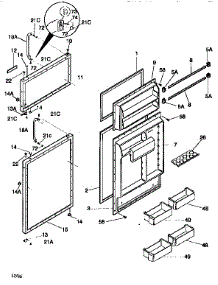 Doors parts for Kenmore Refrigerator 253.9668311 (2539668311, 253 9668311) from AppliancePartsPros.com