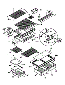 Shelves And Accessories parts for Kenmore Refrigerator 253.9668313 (2539668313, 253 9668313) from AppliancePartsPros.com