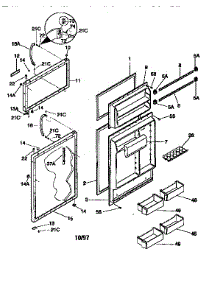 Doors parts for Kenmore Refrigerator 253.9668313 (2539668313, 253 9668313) from AppliancePartsPros.com