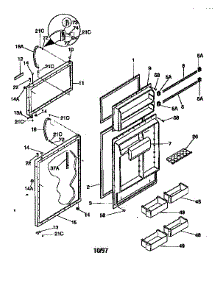 Doors parts for Kenmore Refrigerator 253.9668384 (2539668384, 253 9668384) from AppliancePartsPros.com